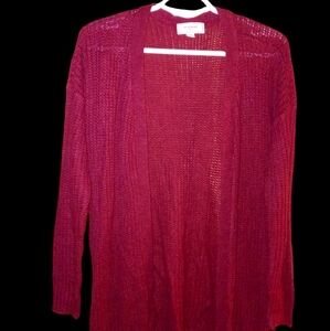 No Comment burgundy cardigan size medium